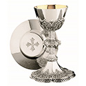 Chalice &amp; 6-1/4&quot; Dish Paten Silver Plated