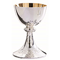 Chalice &amp; Paten Silver Plated Hammered 2495