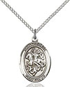 Sterling Silver St. George Pendant 8040