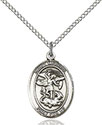 Sterling Silver St. Michael the Archangel Pendant 8076