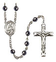 St. Daniel 6mm Hematite Rosary R6002S-8024