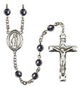 St. Patrick 6mm Hematite Rosary R6002S-8084