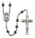 St. Sarah 6mm Hematite Rosary R6002S-8097