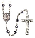 Virgen de Guadalupe 6mm Hematite Rosary R6002S-8206SP