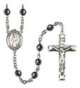 St. Hildegard von Bingen 6mm Hematite Rosary R6002S-8260