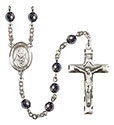 St. Rafka 6mm Hematite Rosary R6002S-8338