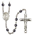 St. Adrian of Nicomedia 6mm Hematite Rosary R6002S-8353