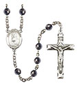 St. Daniel Comboni 6mm Hematite Rosary R6002S-8400