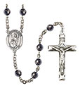 Guardian Angel of the World 6mm Hematite Rosary R6002S-8441