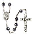 St. Daniel 8mm Hematite Rosary R6003S-8024
