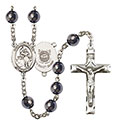 St. Joan of Arc /Coast Guard 8mm Hematite Rosary R6003S-8053S3