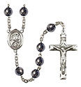 St. Sarah 8mm Hematite Rosary R6003S-8097