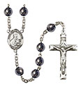 St. Gemma Galgani 8mm Hematite Rosary R6003S-8130