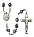 St. Nino de Atocha 8mm Hematite Rosary R6003S-8214