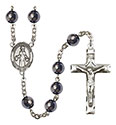 St. Nino de Atocha 8mm Hematite Rosary R6003S-8214SP