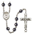 St. Lillian 8mm Hematite Rosary R6003S-8226