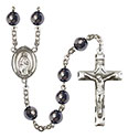 St. Odilia 8mm Hematite Rosary R6003S-8319