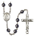 St. Nathanael 8mm Hematite Rosary R6003S-8398