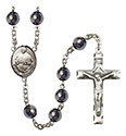 Pope Francis 8mm Hematite Rosary R6003S-8451
