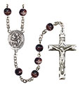 San Antonio 7mm Brown Rosary R6004S-8004SP