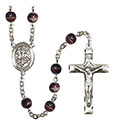 St. George 7mm Brown Rosary R6004S-8040