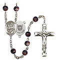 St. George/Coast Guard 7mm Brown Rosary R6004S-8040S3