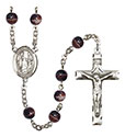 St. Genevieve 7mm Brown Rosary R6004S-8041