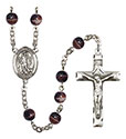 St. Lazarus 7mm Brown Rosary R6004S-8066