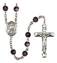 St. Sarah 7mm Brown Rosary R6004S-8097