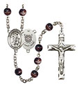 Guardian Angel/Coast Guard 7mm Brown Rosary R6004S-8118S3
