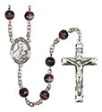 St. Gemma Galgani 7mm Brown Rosary R6004S-8130
