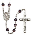 St. Zita 7mm Brown Rosary R6004S-8244