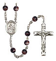 St. Walter of Pontoise 7mm Brown Rosary R6004S-8285