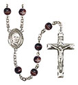 St. Hannibal 7mm Brown Rosary R6004S-8327