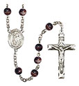 St. Adrian of Nicomedia 7mm Brown Rosary R6004S-8353