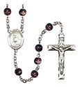 St. Daniel Comboni 7mm Brown Rosary R6004S-8400