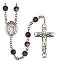 St. Seraphina 7mm Brown Rosary R6004S-8405