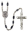 San Antonio 8x5mm Black Onyx Rosary R6005S-8004SP