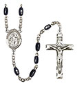St. Gabriel the Archangel 8x5mm Black Onyx Rosary R6005S-8039