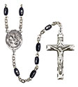 San Raymon Nonato 8x5mm Black Onyx Rosary R6005S-8091SP