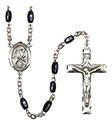 St. Sarah 8x5mm Black Onyx Rosary R6005S-8097