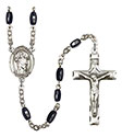 St. Aedan of Ferns 8x5mm Black Onyx Rosary R6005S-8293