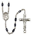 St. Olivia 8x5mm Black Onyx Rosary R6005S-8312