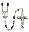 St. Nathanael 8x5mm Black Onyx Rosary R6005S-8398