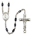 St. Daniel Comboni 8x5mm Black Onyx Rosary R6005S-8400