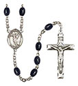 St. Paul of the Cross 8x6mm Black Onyx Rosary R6006S-8318