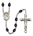 St. Nimatullah 8x6mm Black Onyx Rosary R6006S-8339