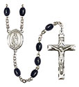 St. Nathanael 8x6mm Black Onyx Rosary R6006S-8398