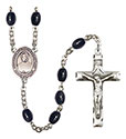 Blessed Emilie Tavernier Gamelin 8x6mm Black Onyx Rosary R6006S-8437