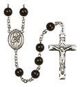 St. Agatha 7mm Black Onyx Rosary R6007S-8003